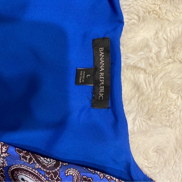 Banana Republic Elegant Blue Paisley Maxi Dress size Large - Picture 7 of 7